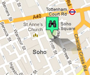 Click for map of Soho hotels